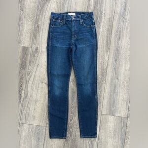 Madewell 10inch High Rise Skinny Dark Blue Women Jeans Denim Size 25 Stretch